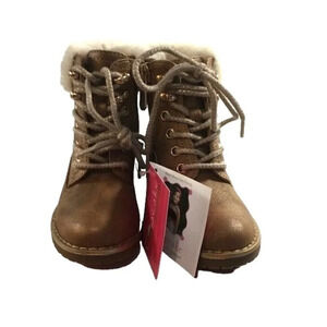 Cupcake Couture Shoes Baby Girls Size 6 M Brown Fur Lined Boots Style 701569  Ne